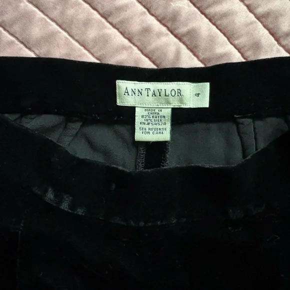 Ann Taylor silk velvet pants - Picture 3 of 7